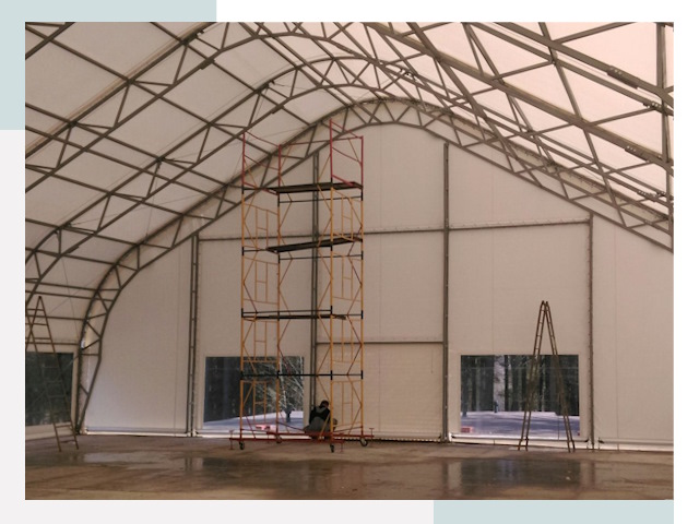 Шатровые ангары в Петрозаводске